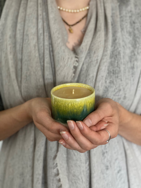 Beeswax Candle Sip Cup Green