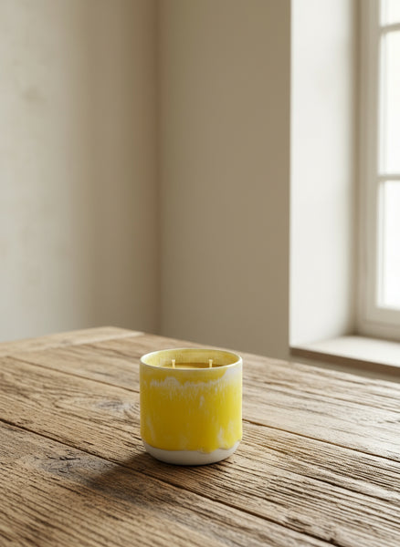 Beeswax Candle Quench Cup Yellow