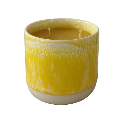 Beeswax Candle Quench Cup Yellow