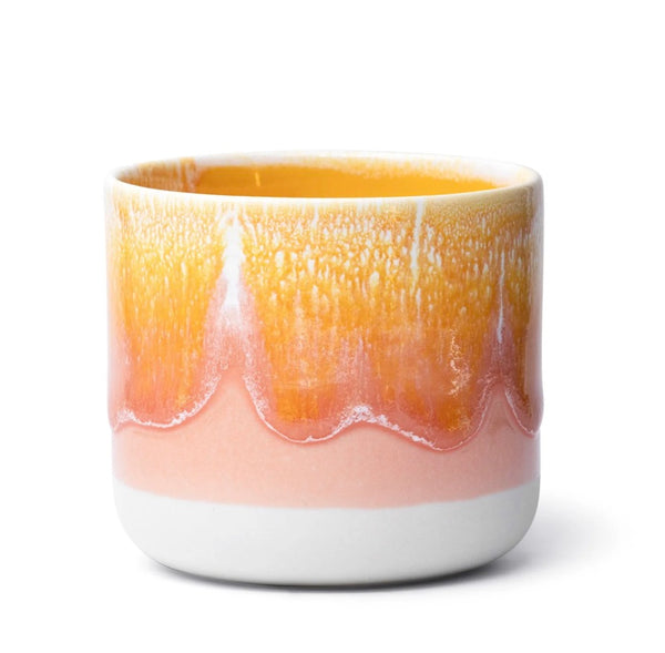 Beeswax Candle Quench Cup Pink + Yellow
