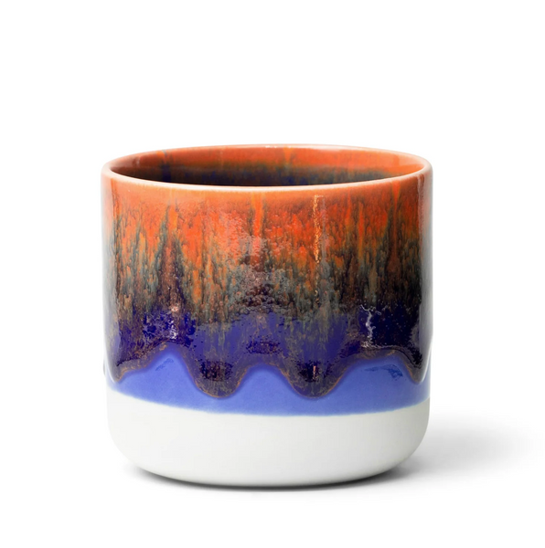 Beeswax Candle Quench Cup Red + Blue