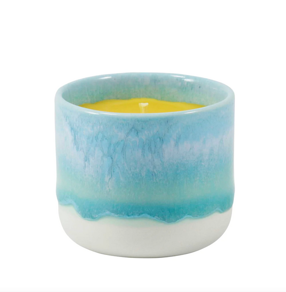 Beeswax Candle Sip Cup Blue