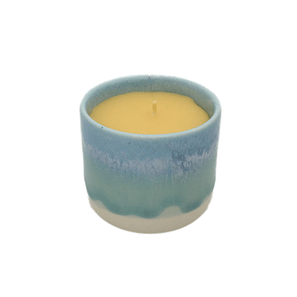 Beeswax Candle Sip Cup Blue