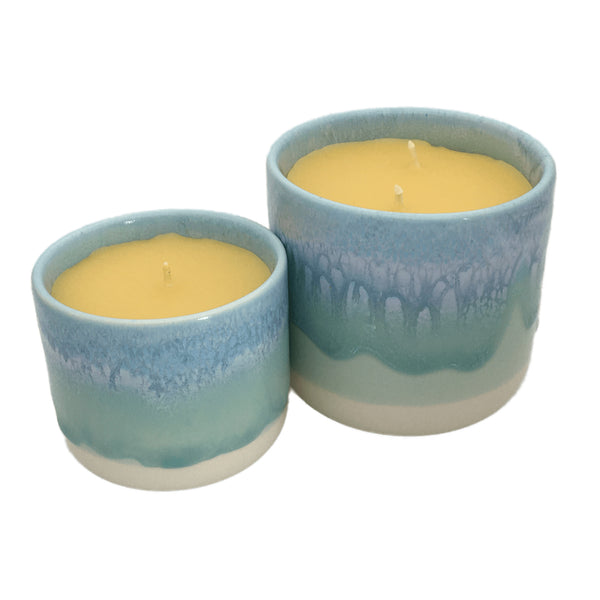 Beeswax Candle Quench Cup Blue